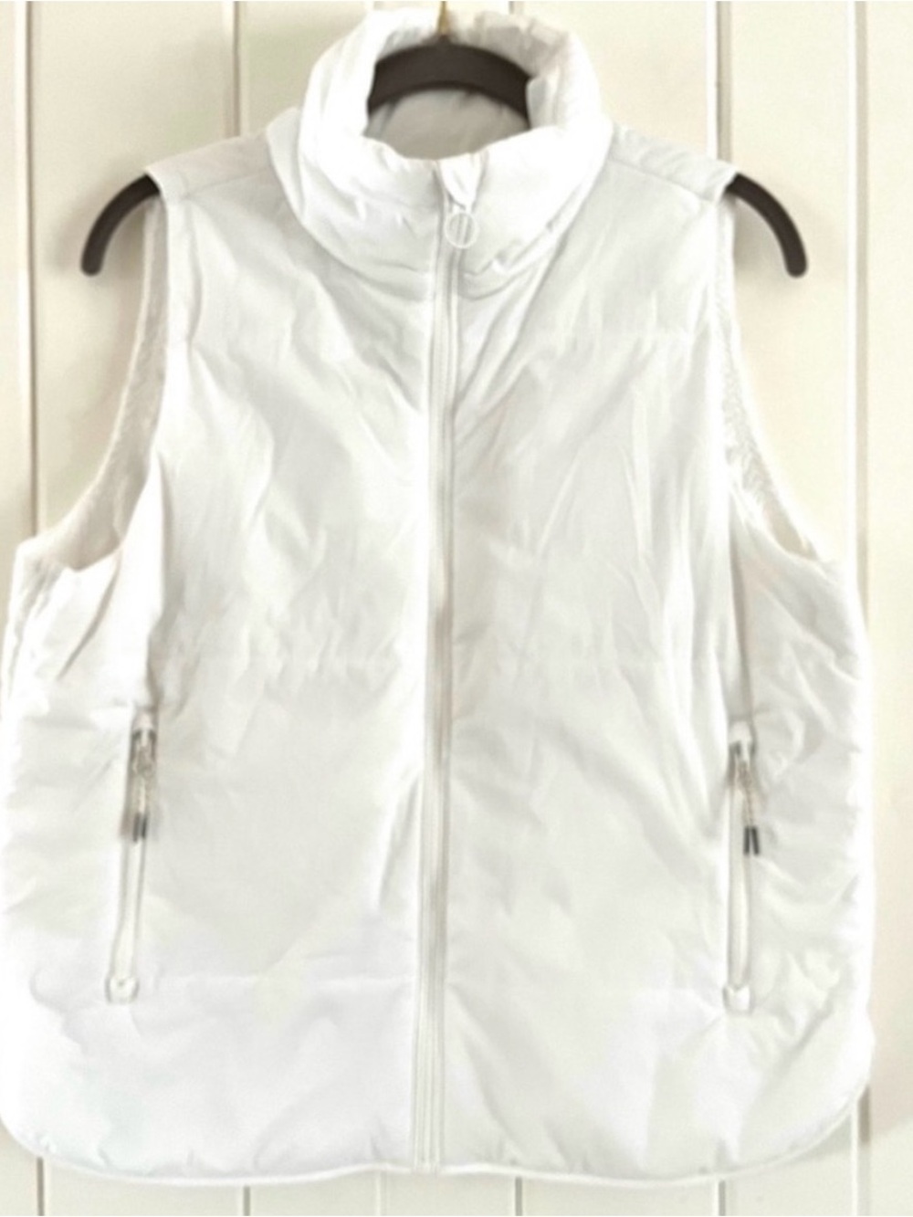 Vuori Women's Ivory Quilted Zip-Up Vest